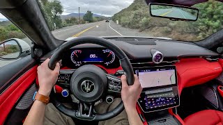 2024 Maserati GranTurismo Trofeo  POV Test Drive Binaural Audio [upl. by Eneleoj919]