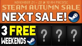 HUGE STEAM AUTUMN SALE REVEALED  3 FREE STEAM PC GAME WEEKENDS [upl. by Ymar]