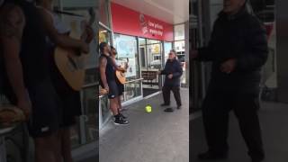 Koro gets his dance on with some young buskers [upl. by Collbaith476]