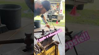 Mistakes were made Forging a ReiningSliding Plate farrier asmr forging satisfying shorts wow [upl. by Stormy]