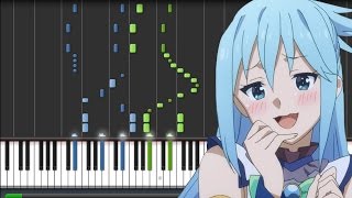 Tomorrow  KonoSuba 2nd Season この素晴らしい世界に祝福を OP Piano Synthesia Tutorial  Sheet [upl. by Ajdan372]