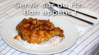 Les Recettes du Cooke  Poulet cacciatore pour 2 Mijoteuse [upl. by Siger]