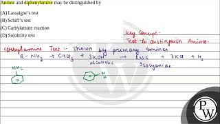 Aniline and diphenylamine may be distinguished by [upl. by Eirbua]