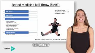 How to perform SEATED MEDICINE BALL THROW Test  Ellie Richardson on Trust MeEd [upl. by Nirag]