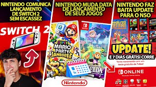 Nintendo Comunica Lançamento de Switch 2 Sem Escassez  Nintendo muda lançamento de seus jogos [upl. by Killie993]