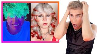 Hairdresser Reacts To Crazy Color Transformations [upl. by Alemrac]