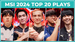 Top 20 Best Plays  MSI 2024 [upl. by Leik133]