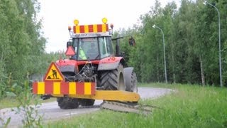 Massey Fergusson 6480 with Optimal MH160 Brush cutter [upl. by Karleen]