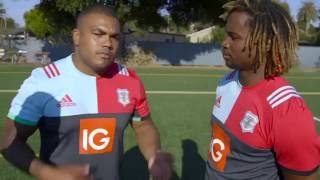 Harlequins in USA Kyle Sinckler and Marland Yarde [upl. by Reggie]