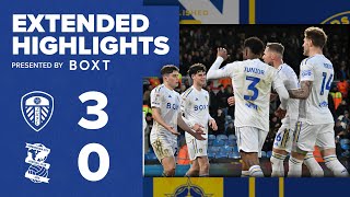 Extended highlights  Leeds United 30 Birmingham City  EFL Championship [upl. by Natye]