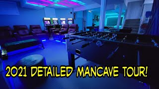 Updates from the end of 2021 Full Gameroom mancave home theater and gaming setup tour [upl. by Angelika]