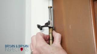 How to Install a Hinge Pin Door Stop  Bryan amp Bryan Inspections [upl. by Ateiluj]