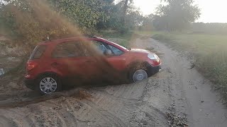 Fiat Sedici 4x4 light offroad water mud sand [upl. by Gilly228]