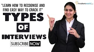 TYPES OF INTERVIEWS FOR FRESHERS [upl. by Hgielyak]