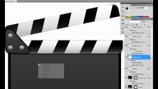 Movie clapboard icon in Photoshopclip2mp4 [upl. by Sorilda313]