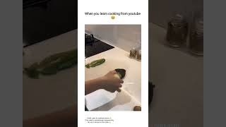 When you learn cooking from youtube 🤣 explore meme [upl. by Enilekaj]