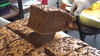 황홀 그자체 초콜릿 대왕카스테라The ecstasy itself Chocolate giant Castella  korean street food [upl. by Fiedling]