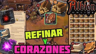 Albion Online  Transporte de Corazones Caerleon  Refinando T6 T5 T4 y T3  Resumen [upl. by Willms]