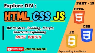 Div Borders Padding and Margin Explained  Explore CSS  spcharsh html css js [upl. by Notla]