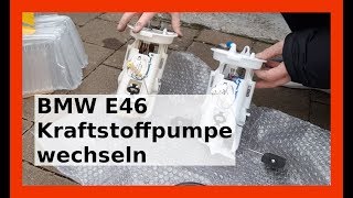 🔴 🇩🇪 Benzinpumpe wechseln BMW 3er E46  Neue Kraftstoffpumpe einbauen [upl. by Elvyn]