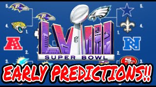 2024 NFL PLAYOFF PREDICTIONS FULL PLAYOFF BRACKETS SUPER BOWL 58 WINNER [upl. by Ludlow]