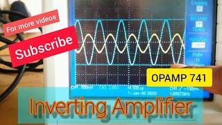 Inverting Amplifier Using Opamp  Circuit Diagram  Breadboard WiringOutput on DSO [upl. by Ennaihs624]