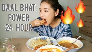 Nepali Daal Bhat Mukbang  Lhakyila [upl. by Tenay190]