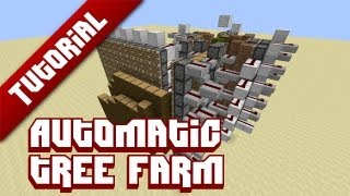 Minecraft Tutorial Automatic Tree Farm [upl. by Bullis]