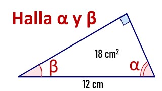 HALLA LOS ÁNGULOS DEL TRIÁNGULO CONOCIENDO UN LADO Y EL ÁREA Geometría Básica [upl. by Ortrud835]