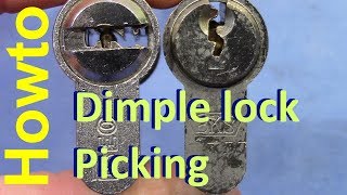 picking 377 Howto dimple lock picking a little tutorial  ISEO 6 pin dimple pickinggutting [upl. by Zurek473]