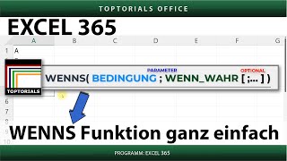 WENNS Funktion in Excel ganz einfach  Bewertung  Klassenarbeit  Mitarbeiterbewertung [upl. by Huoh392]