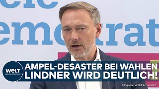 LANDTAGSWAHLEN Desaster in Thüringen und Sachsen FDPChef Christian Lindner äußert sich zur Ampel [upl. by Arait146]