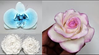 Cake decorating tutorials  how to make FONDANT FLOWERS  Sugarella Sweets [upl. by Asim]