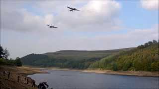 2 Lancasters Dambusters over Derwent Dam [upl. by Trimble557]