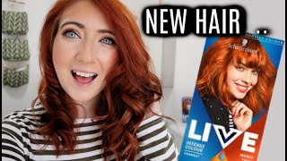 SCHWARZKOPF LIVE INTENSE MANGO TWIST 030  DYING MY HAIR COPPER [upl. by Annoyi]