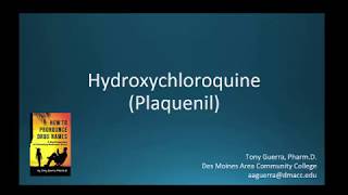 CC How to Pronounce hydroxychloroquine Plaquenil Backbuilding Pharmacology [upl. by Tocci]