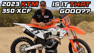 2023 KTM 350 XCF  First Ride Review [upl. by Galvin]