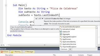 15  Visual Basic NET  Manipulação de Strings 7  Método LastIndexOf [upl. by Jamieson]