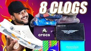 8 BEST CROCSCLOGSSLIDERS FOR MEN 🔥 Crocs Red Tape Asian Amazon Footwear Haul 2024  ONE CHANCE [upl. by Kellia]