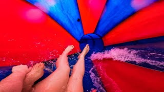 WaterSlide with BIG Cones at TIKIBAD Duinrell Waterpark [upl. by Procto691]