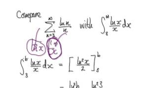 Video 2574  The Integral Test  Example  lnnn  Part 22 [upl. by Martita884]