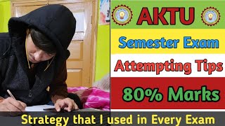 How to Attempt AKTU Semester exam Paper  How to pass in AKTU Semester exam with 80 marks [upl. by Airenahs]