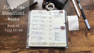 Plan with me  Week of July 2228 2024  Hobonichi Weeks [upl. by Steiner]