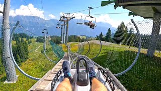 Rodelbahn Floomzer  Flumser Berg  4K Onride POV [upl. by Azial]