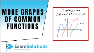 More Graphs of common functions  ExamSolutions [upl. by Malha212]