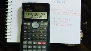 Binary subtraction using casio [upl. by Lenahtan]