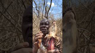 The Hadzabe Old man showing us how to preserve Meat for future usehadzabetribe food [upl. by Elson253]