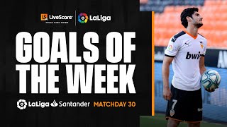 Goals of the Week Guedes on target for Valencia CF MD30 [upl. by Aihsemak500]