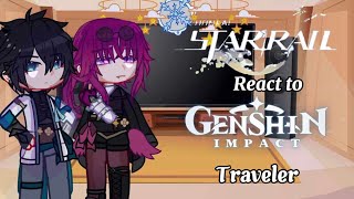 Honkai Star Rail react to Genshin Traveler13 [upl. by Nannoc]