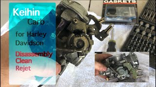 Keihin Carb Rebuild and Rejet for Harley Davidson Evo and Twincam Bikes [upl. by Lindy]